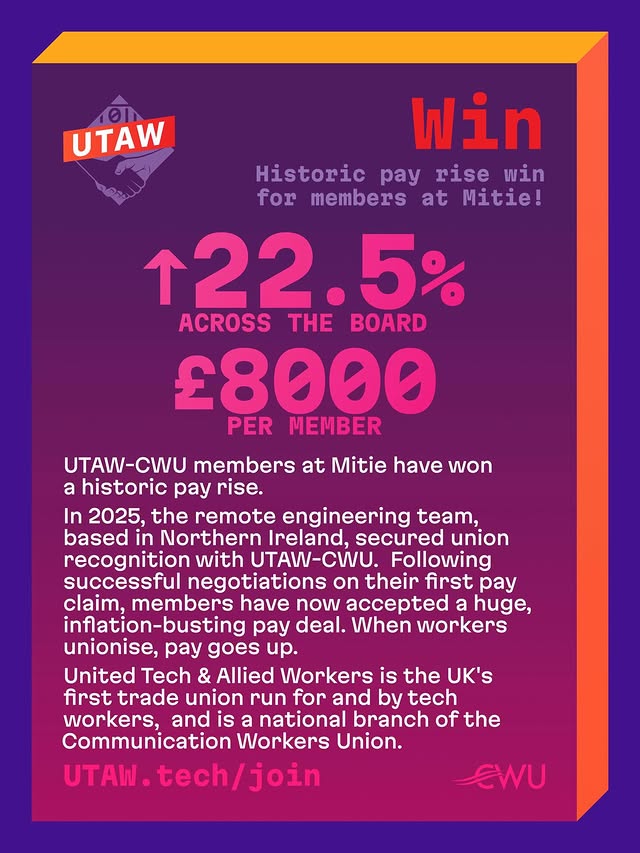Historic pay rise win for members at Mitie