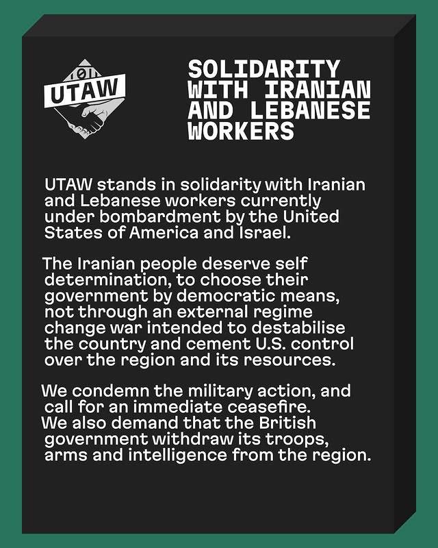 Solidarity with Iranian and Lebanese Workers